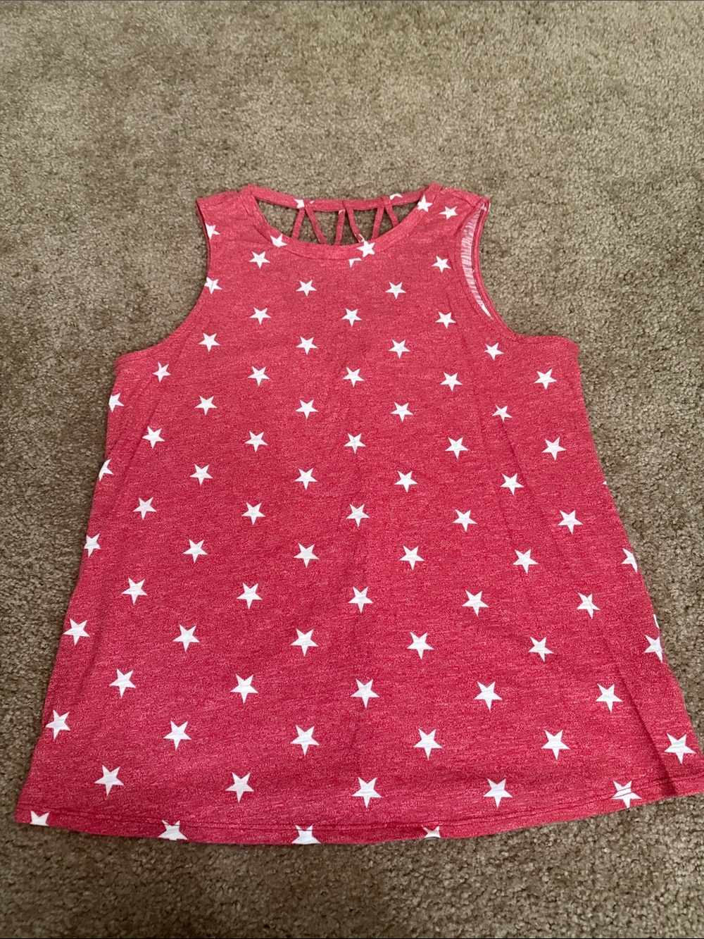 Maurices Red Star Print Tank Top